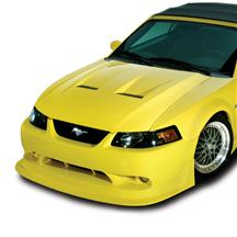 1999-04 Mustang 03-04 Cobra Style Fiberglass Hood, Includes Inserts