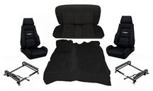 84-93 Mustang Hatchback Corbeau Black GTs 2 Interior Upgrade Kit