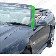 1999-04 Mustang Convertible LH Exterior Windshield Molding