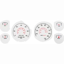 1983-86 Mustang White Face Gauge Kit