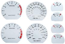 1999-04 Mustang 4.6L White Face Gauge Kit