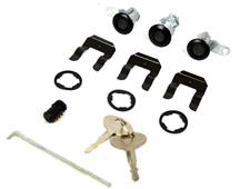 Mustang Mustang Lock Set with Black Bezel (87-93)