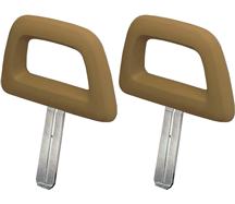 Mustang Halo Headrest Pair Tan (84-86)