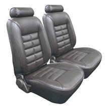 1984-86 Mustang Convertible Charcoal Gray Vinyl Seat Upholstery, Standard Low Back