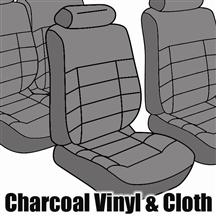 1984-86 Mustang Convertible Charcoal Gray Cloth Seat Upholstery, Standard Low Back
