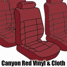1984-86 Mustang Convertible Canyon Red Cloth Seat Upholstery, Standard Low Back