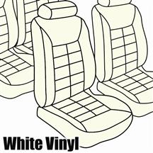 1984-92 Mustang Convertible Oxford White Vinyl Seat Upholstery, Standard Low Back