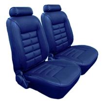 1985-89 Mustang Convertible Regatta Blue Vinyl Seat Upholstery, Standard Low Back
