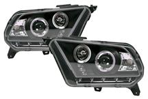 Mustang Projector Headlights Black (10-12)