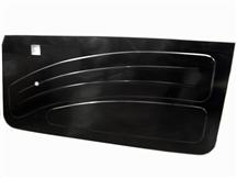 1982-93 Mustang Black Aluminum Door Panels, with Window Crank Hole