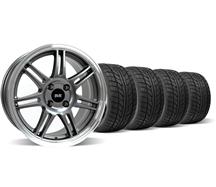 1979-93 Mustang Anthracite Anniversary Wheel And Nitto Tire Kit - 17X9