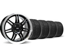 1979-93 Mustang Black Anniversary Wheel And Nitto Tire Kit - 17X9