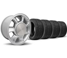 1979-93 Mustang Silver 93 Cobra Wheel & Nitto Tire Kit - 17X8.5
