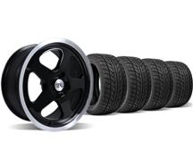 1979-93 Mustang Black Sc Style Wheel & Nitto Tire Kit - 17X8/9