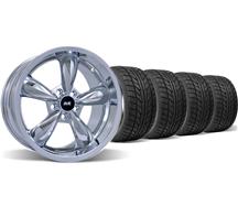 Mustang Deep Dish Bullitt Wheel & Nitto Tire Kit- 18X9/10 Chrome (05-14)