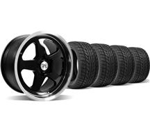 1994-04 Mustang Black Deep Dish Sc Style Wheel & Nitto Tire Kit - 17X9/10