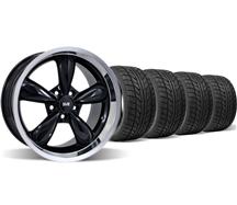 Mustang Deep Dish Bullitt Wheel & Nitto Tire Kit- 18X9/10 Black (05-14)